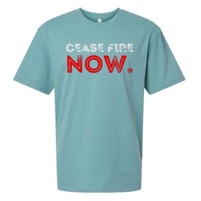 Ceasefire Now Sueded Cloud Jersey T-Shirt