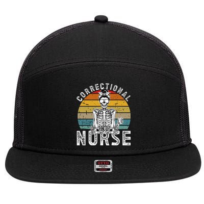 Correctional Nurse Corrections Nurse Correctional Nursing 7 Panel Mesh Trucker Snapback Hat