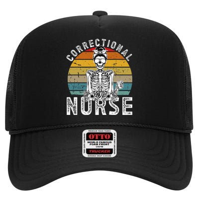 Correctional Nurse Corrections Nurse Correctional Nursing High Crown Mesh Back Trucker Hat