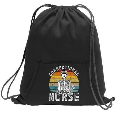 Correctional Nurse Corrections Nurse Correctional Nursing Sweatshirt Cinch Pack Bag