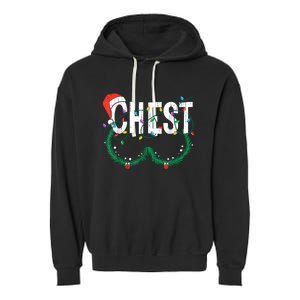 Chest Nuts Christmas Funny Matching Couple Chestnuts Garment-Dyed Fleece Hoodie