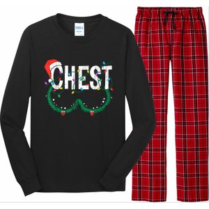 Chest Nuts Christmas Funny Matching Couple Chestnuts Long Sleeve Pajama Set