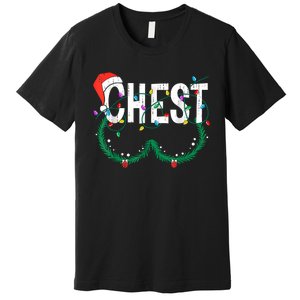 Chest Nuts Christmas Funny Matching Couple Chestnuts Premium T-Shirt