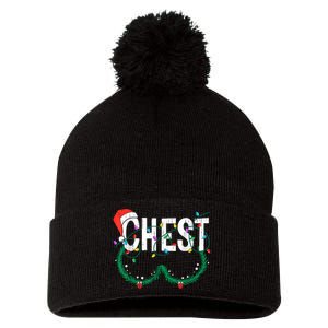 Chest Nuts Christmas Funny Matching Couple Chestnuts Pom Pom 12in Knit Beanie