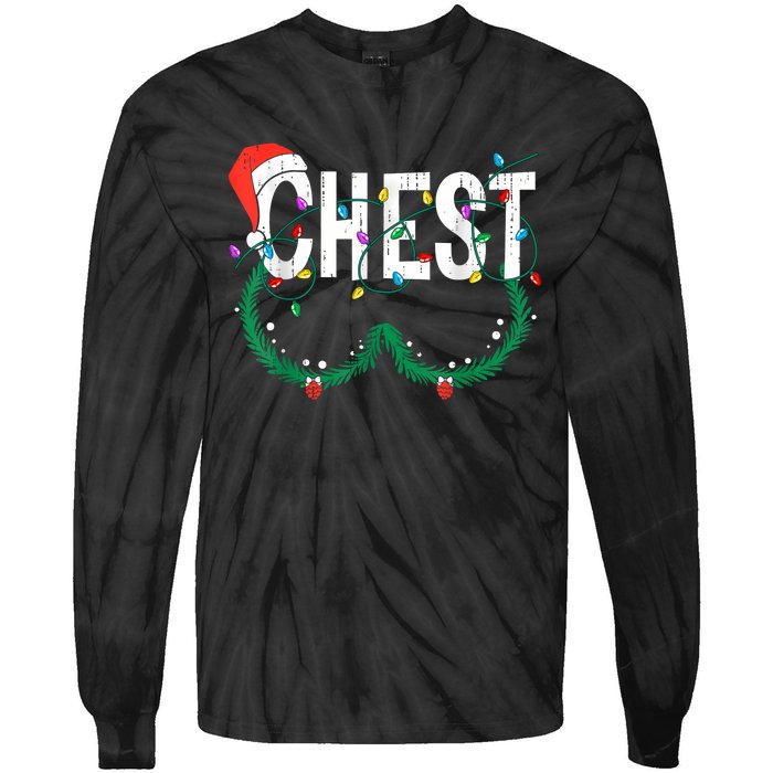 Chest Nuts Christmas Funny Matching Couple Chestnuts Tie-Dye Long Sleeve Shirt