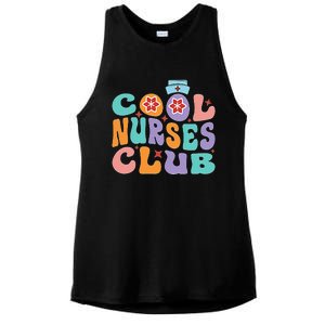 Cool Nurse Club Healthcare Worker Nurse Life Back Print Ladies PosiCharge Tri-Blend Wicking Tank