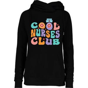 Cool Nurse Club Healthcare Worker Nurse Life Back Print Womens Funnel Neck Pullover Hood