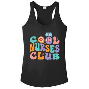 Cool Nurse Club Healthcare Worker Nurse Life Back Print Ladies PosiCharge Competitor Racerback Tank