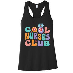 Cool Nurse Club Healthcare Worker Nurse Life Back Print Women's Racerback Tank