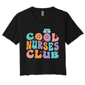 Cool Nurse Club Healthcare Worker Nurse Life Back Print Women's Crop Top Tee