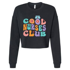 Cool Nurse Club Healthcare Worker Nurse Life Back Print Cropped Pullover Crew