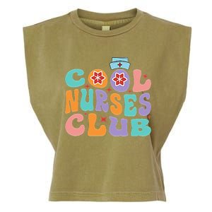 Cool Nurse Club Healthcare Worker Nurse Life Back Print Garment-Dyed Women's Muscle Tee