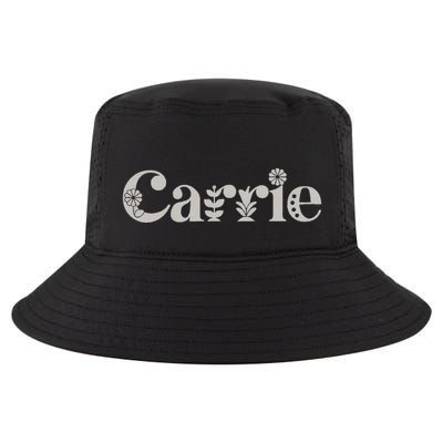 Carrie Name Custom Flower Personalized Botanical Women Mom Cool Comfort Performance Bucket Hat