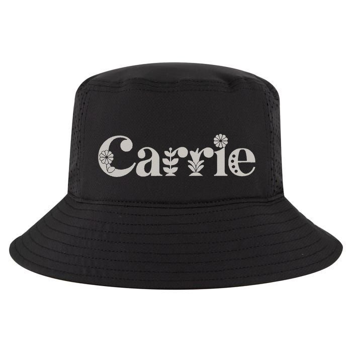 Carrie Name Custom Flower Personalized Botanical Women Mom Cool Comfort Performance Bucket Hat