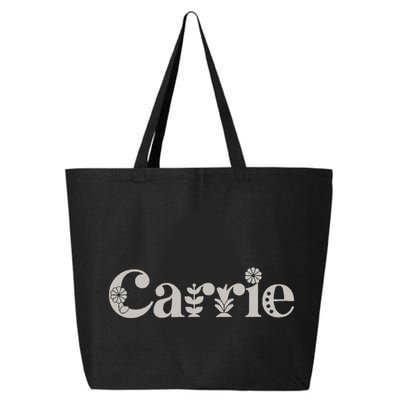 Carrie Name Custom Flower Personalized Botanical Women Mom 25L Jumbo Tote