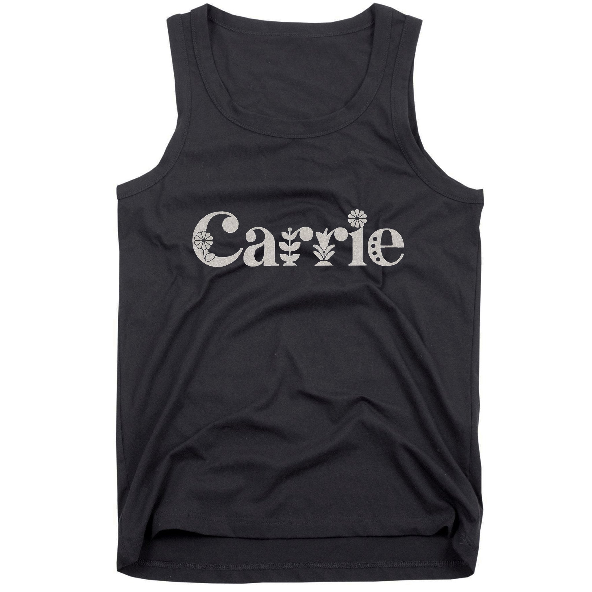 Carrie Name Custom Flower Personalized Botanical Women Mom Tank Top