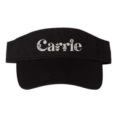 Carrie Name Custom Flower Personalized Botanical Women Mom Visor