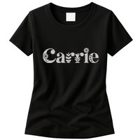 Carrie Name Custom Flower Personalized Botanical Women Mom Womens T-Shirt