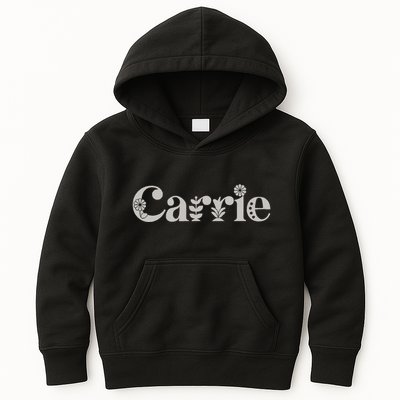 Carrie Name Custom Flower Personalized Botanical Women Mom Kids Hoodie