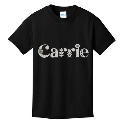 Carrie Name Custom Flower Personalized Botanical Women Mom Kids T-Shirt