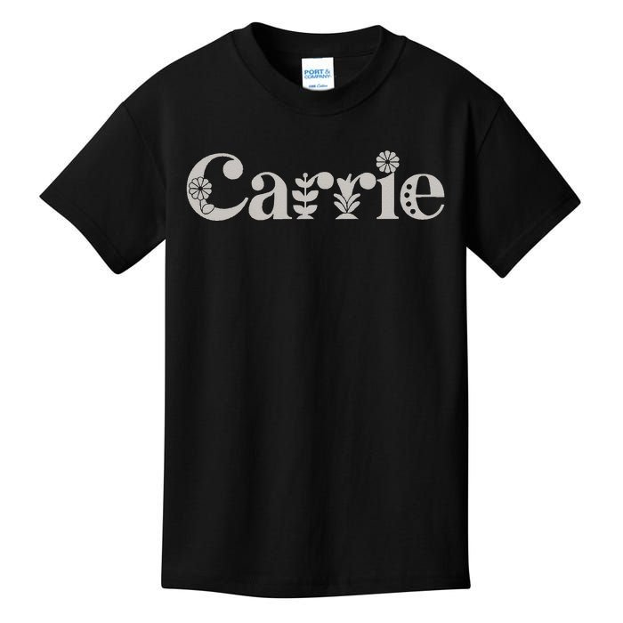 Carrie Name Custom Flower Personalized Botanical Women Mom Kids T-Shirt