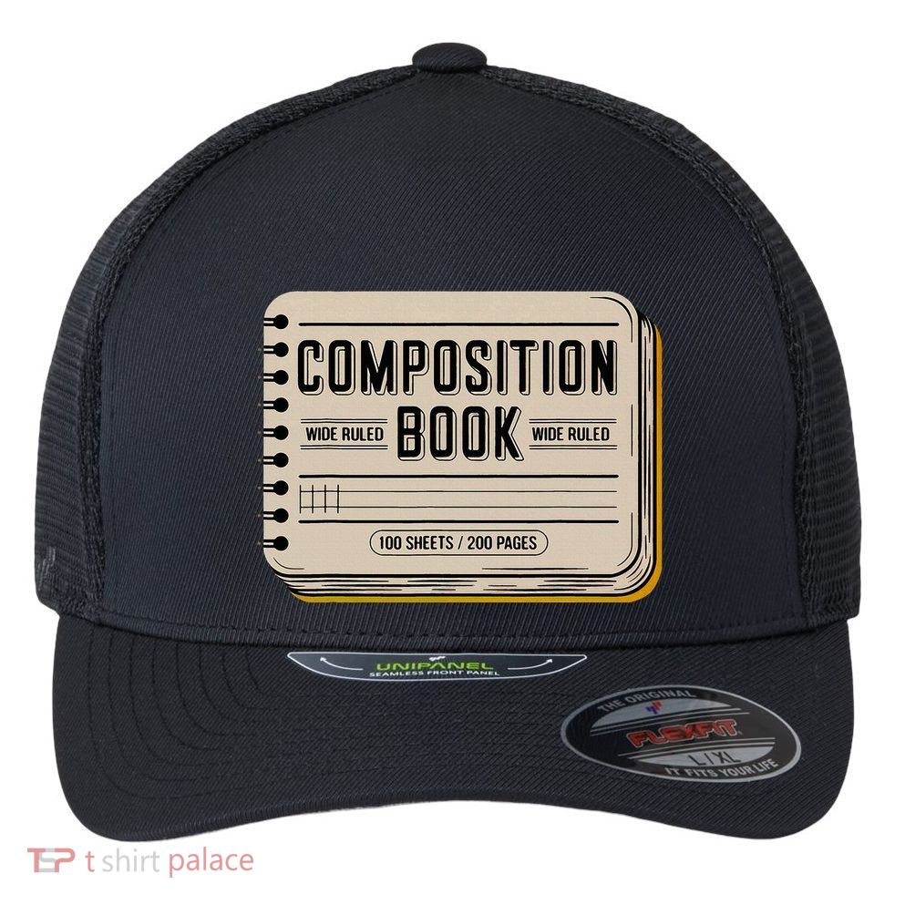 Composition Notebook Costume Flexfit Unipanel Trucker Cap