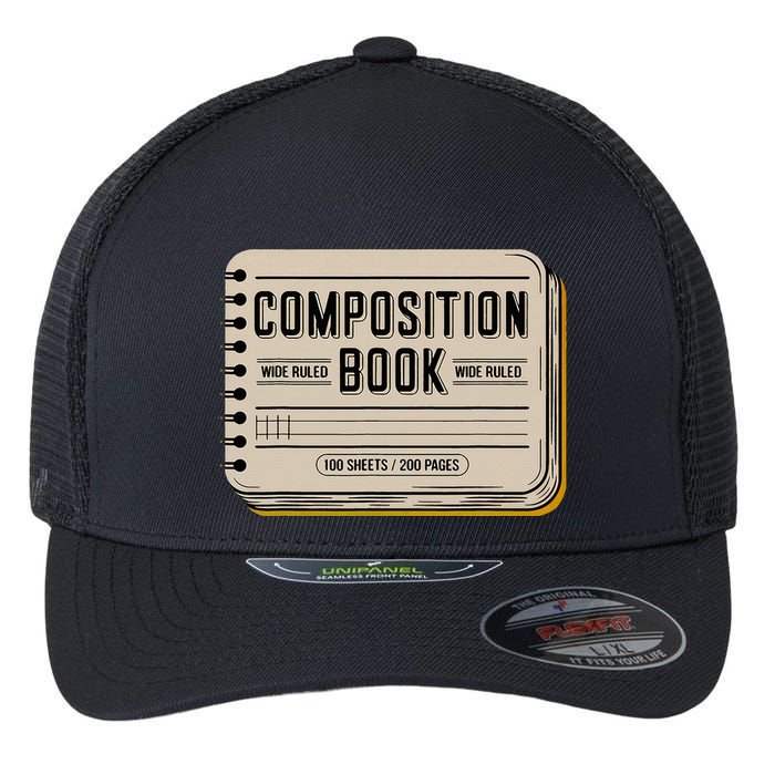 Composition Notebook Costume Flexfit Unipanel Trucker Cap
