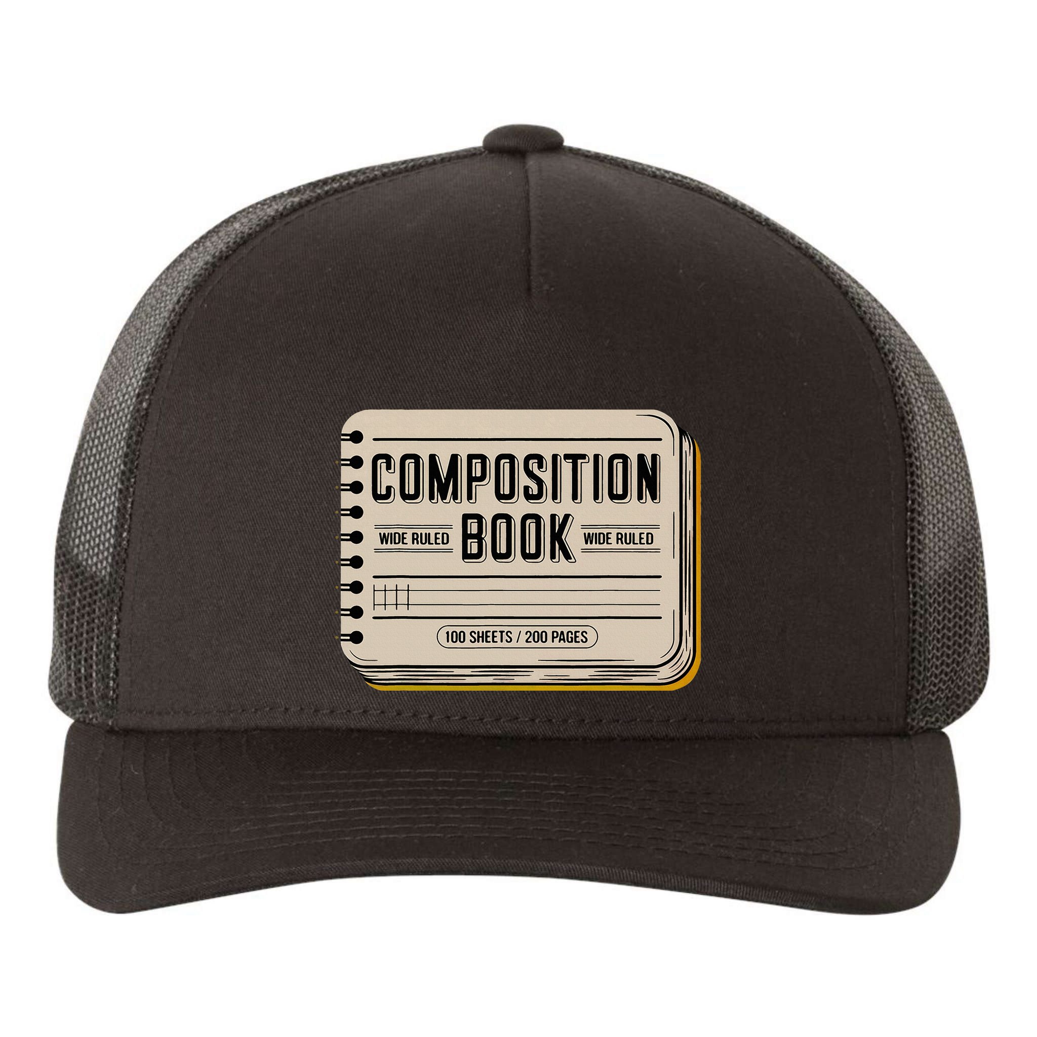 Composition Notebook Costume Yupoong Adult 5-Panel Trucker Hat