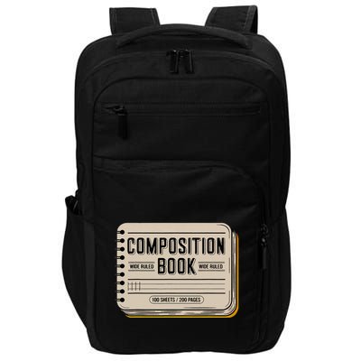 Composition Notebook Costume Impact Tech Backpack