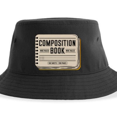 Composition Notebook Costume Sustainable Bucket Hat