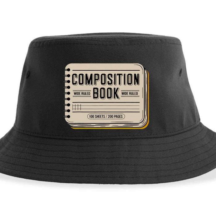 Composition Notebook Costume Sustainable Bucket Hat