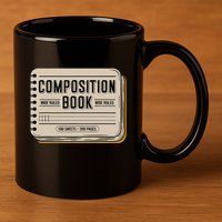 Composition Notebook Costume 11oz C Handle Ceramic Mug