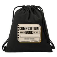 Composition Notebook Costume Drawstring Bag