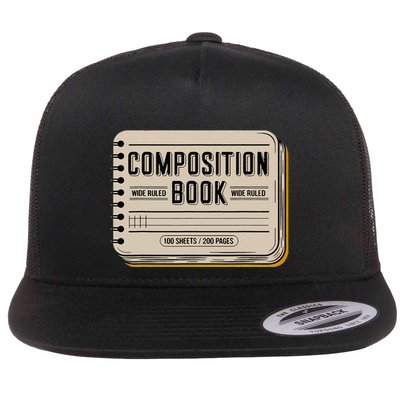 Composition Notebook Costume Flatbill Hat