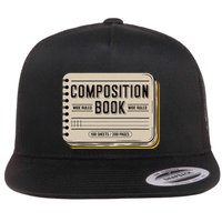 Composition Notebook Costume Flat Bill Trucker Hat