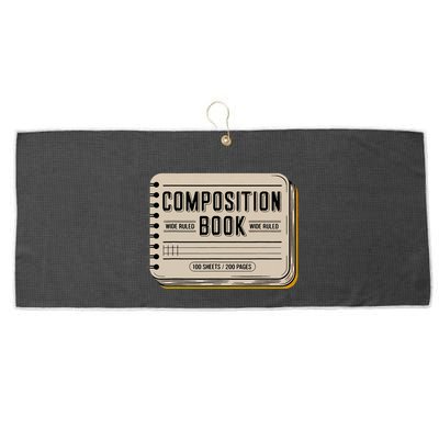 Composition Notebook Costume Large Microfiber Waffle Golf Towel
