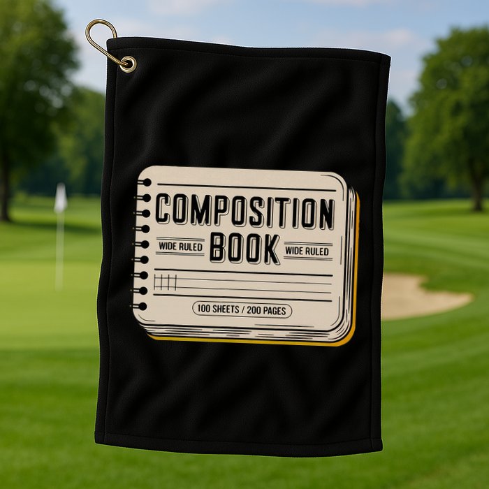 Composition Notebook Costume Golf Towel