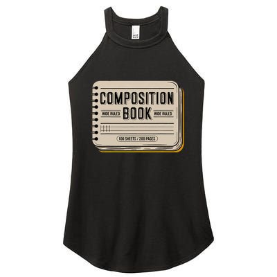 Composition Notebook Costume Women's Perfect Tri Rocker Tank