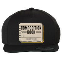 Composition Notebook Costume Wool Snapback Cap