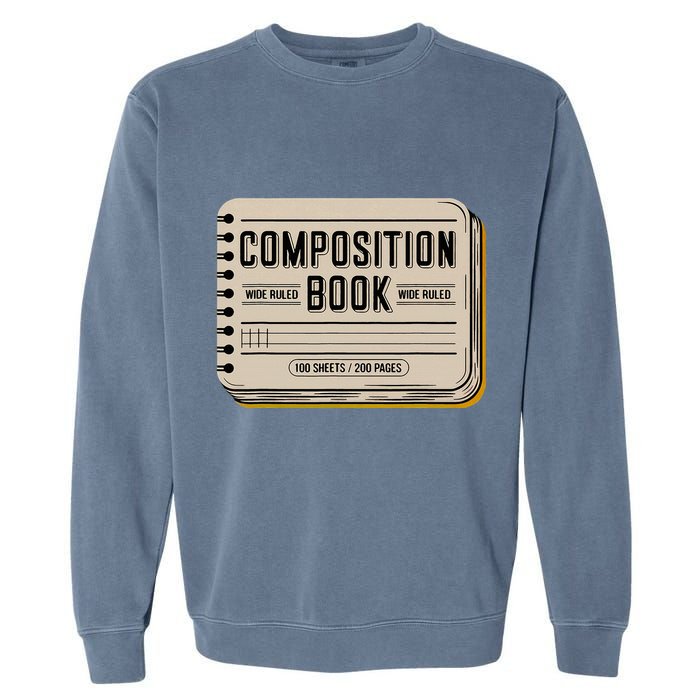 Composition Notebook Costume Garment-Dyed Sweatshirt