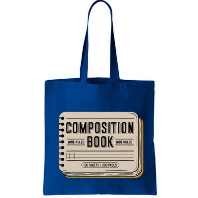 Composition Notebook Costume Bag