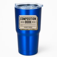 Composition Notebook Costume Tumbler