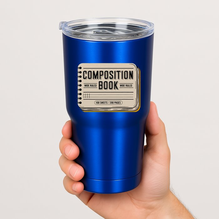 Composition Notebook Costume Tumbler