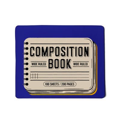 Composition Notebook Costume Mousepad
