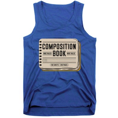Composition Notebook Costume Tank Top