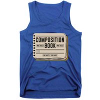 Composition Notebook Costume Tank Top