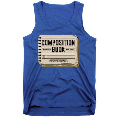 Composition Notebook Costume Tank Top