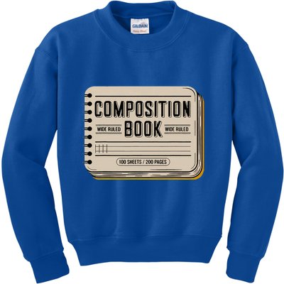 Composition Notebook Costume Kids Sweatshirt