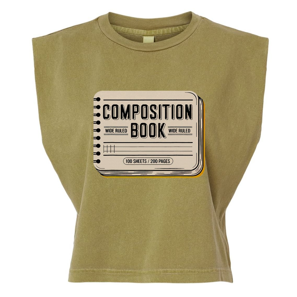 Composition Notebook Costume Garment-Dyed Women's Muscle Tee