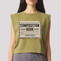 Composition Notebook Costume Garment-Dyed Women's Muscle Tee